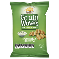 Grain Waves Sour Cream & Chives 40g - Carton of 18 - $1.30/Unit + GST